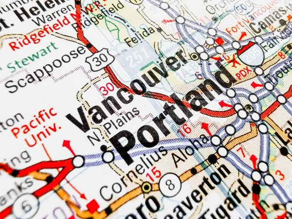 Portland Eua Mapa Fundo — Fotografia de Stock