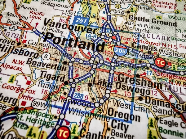 Portland Eua Mapa Fundo — Fotografia de Stock