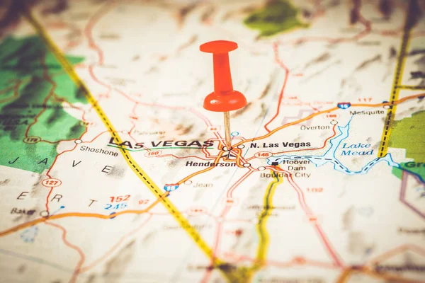 Las Vegas on USA map background