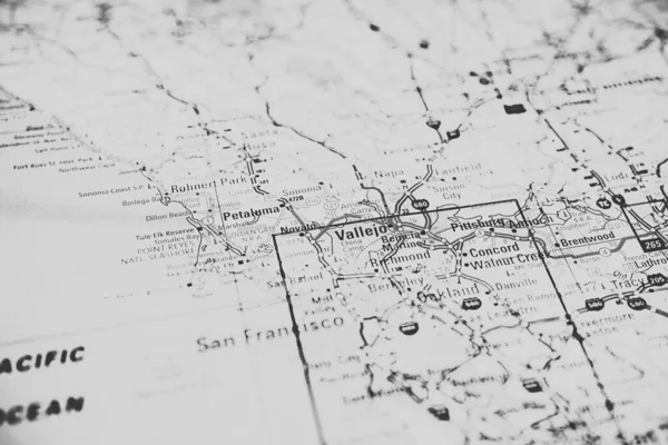 San Francisco Usa Map Atlas Cestovní Pozadí — Stock fotografie