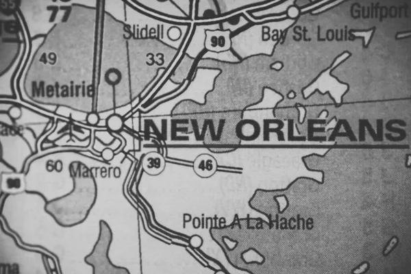 New Orleans Usa Map Background — Stock Photo, Image