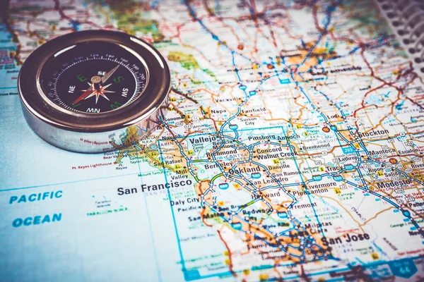 San Francisco Usa Χάρτης Atlas Travel Background — Φωτογραφία Αρχείου