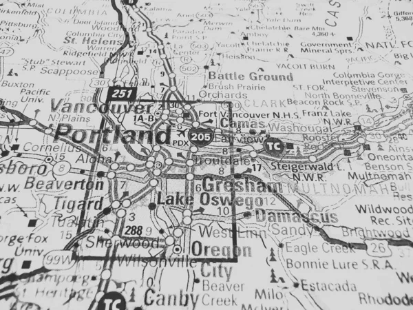 Portland Eua Mapa Fundo — Fotografia de Stock