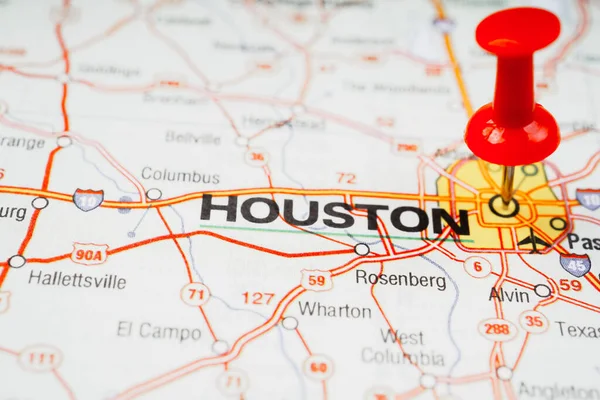 Houston Mapa Fondo Viaje — Foto de Stock