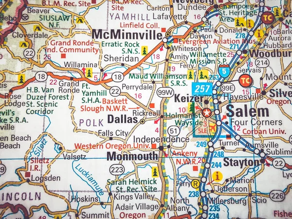 Salem Usa Map — Stock Photo, Image