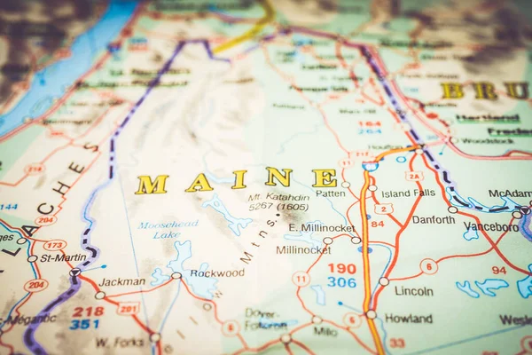 Maine State Map — Stock Photo, Image