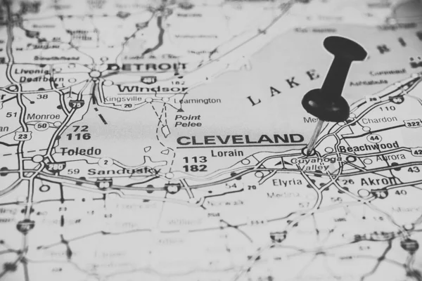 Cleveland Usa Map Background — Stock fotografie