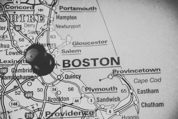 波士顿美国地图背景 — 图库照片
