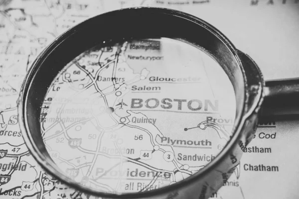 Boston Eua Mapa Fundo — Fotografia de Stock