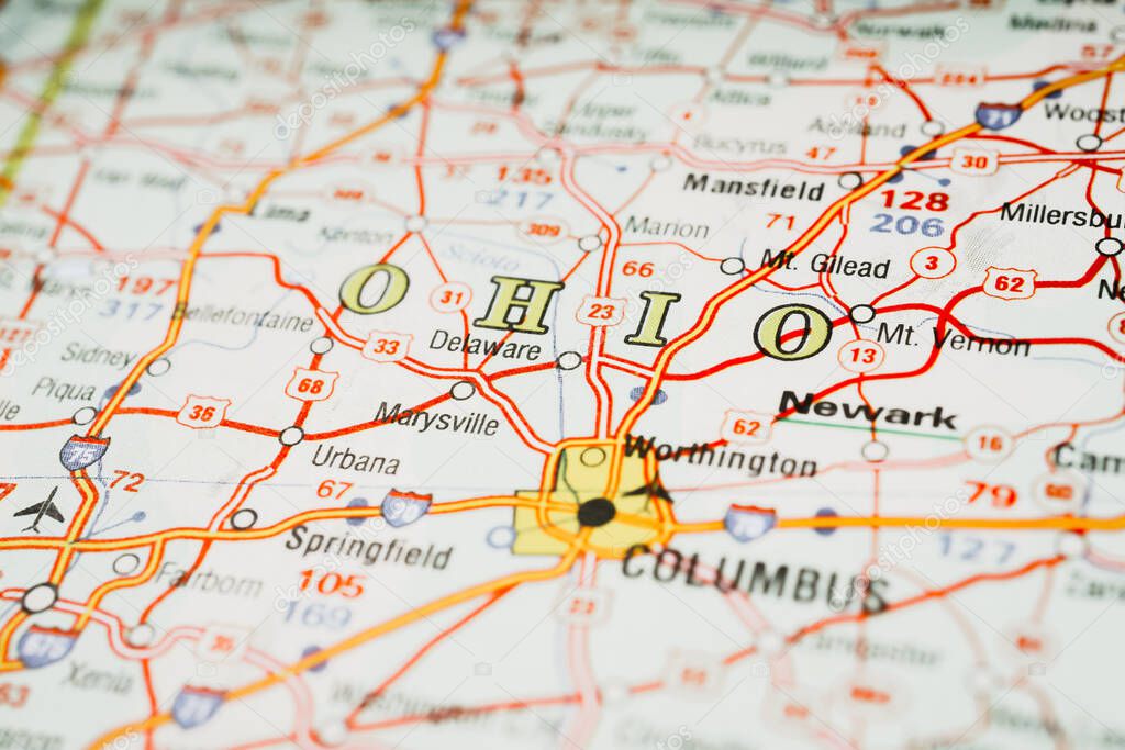 Ohio USA map background