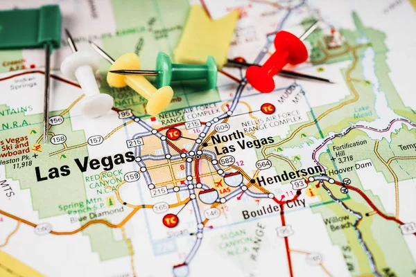 Las Vegas Mappa Usa Sfondo Viaggio — Foto Stock