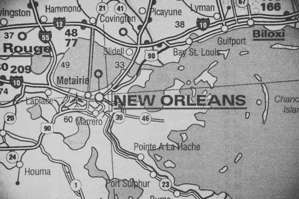 New Orleans Usa Map Background — Stock Photo, Image