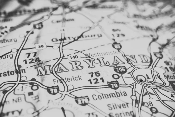 Maryland Mapa — Fotografia de Stock