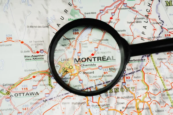 Montreal Mapa Canadá — Fotografia de Stock