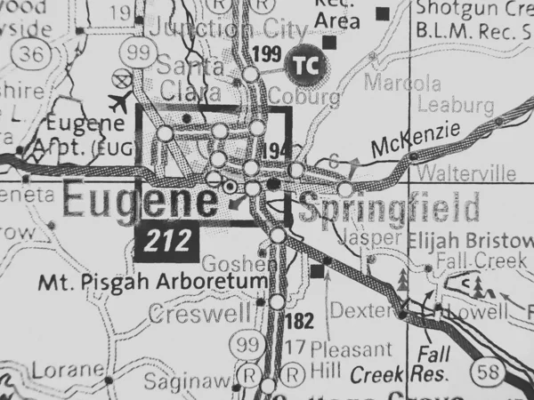 Pozadí Mapy Eugene Usa — Stock fotografie