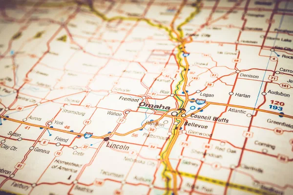 Nebraska State Map — Stock Photo, Image