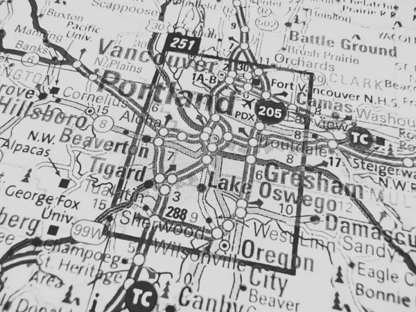Portland Stany Zjednoczone Mapa Tła — Zdjęcie stockowe