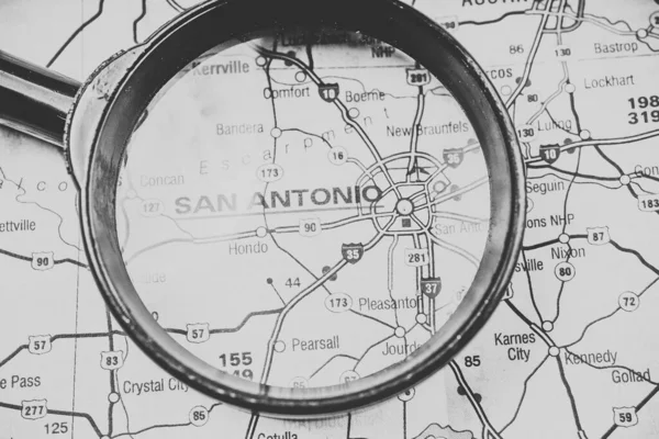 San Antonio Estados Unidos Mapa Fondo Viaje —  Fotos de Stock