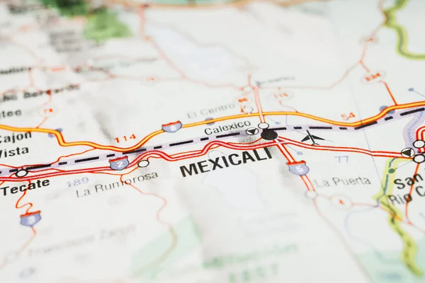 Mexicali Usa Map Background — Stock Photo, Image