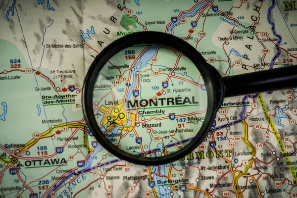 Montreal Mapa Canadá — Fotografia de Stock