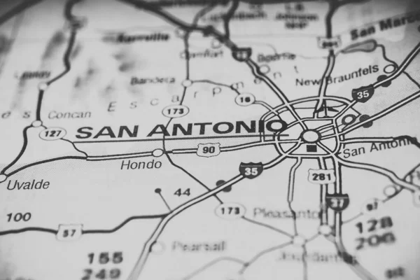 San Antonio Usa Mappa Sullo Sfondo — Foto Stock