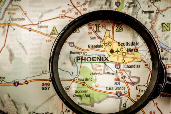 Phoenix Usa Kaart Achtergrond — Stockfoto