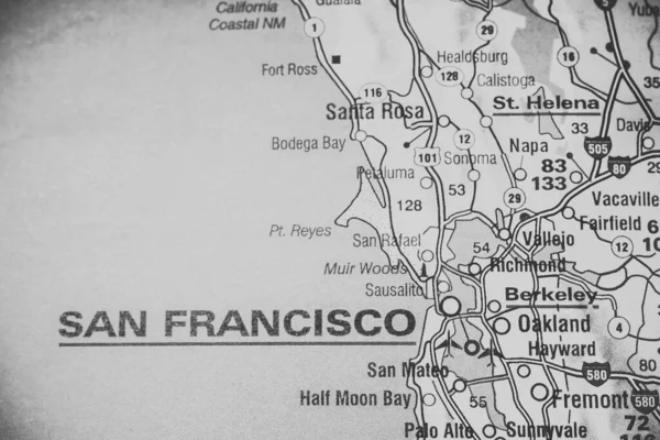 San Francisco Mapa —  Fotos de Stock