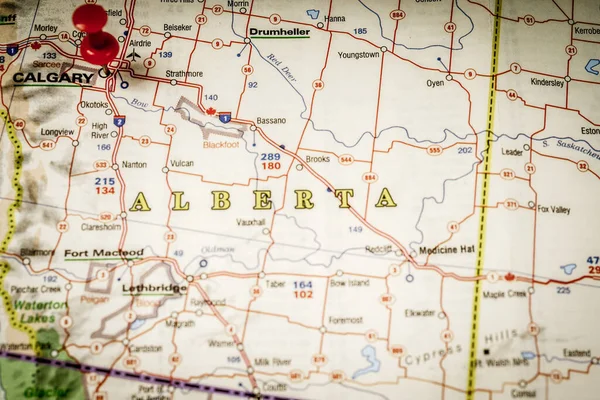 Alberta Estado Mapa —  Fotos de Stock