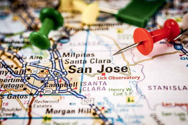 Mapa San Jose Eua Atlas Travel Background — Fotografia de Stock