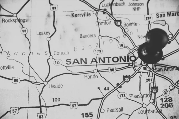 San Antonio Estados Unidos Mapa Fondo Viaje —  Fotos de Stock