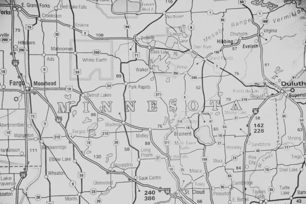 Minesota State Map — Stock Photo, Image