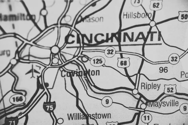 Cincinati Usa Map Background — 스톡 사진