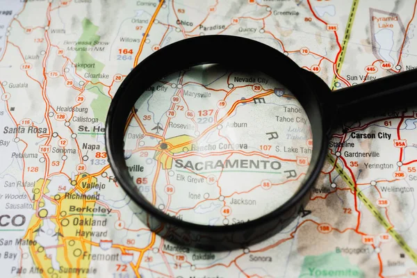 Sacramento Mapa —  Fotos de Stock