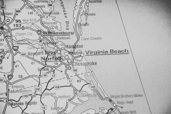 Virginie Mapě Usa Cestovní Zázemí — Stock fotografie