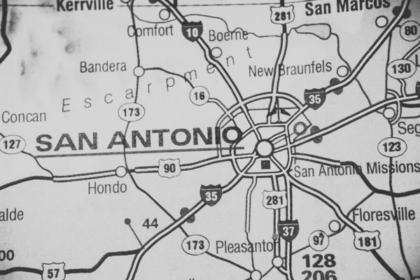 San Antonio Estados Unidos Mapa Fondo Viaje — Foto de Stock