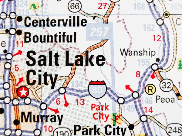 Salt Lake City Usa Carte Arrière Plan — Photo