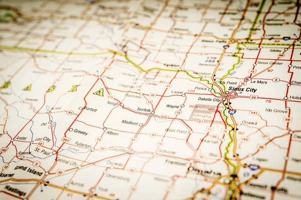 Nebraska State Map — Stock Photo, Image