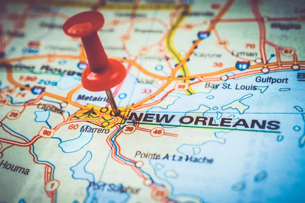 New Orleans Usa Map Background — 스톡 사진