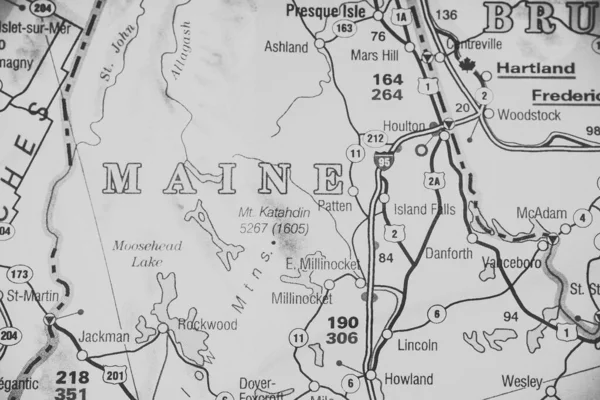 Haritadaki Maine Durumu — Stok fotoğraf