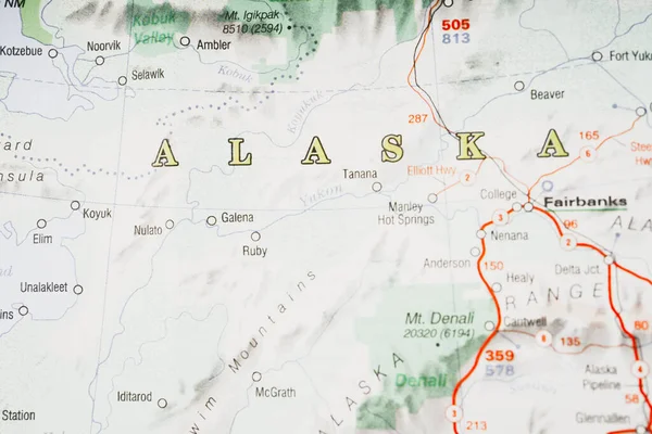 Alaska Stato Stati Uniti America Mappa Sfondo — Foto Stock