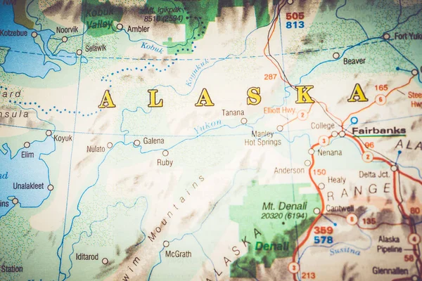 Alaska Staat Usa Kaart Achtergrond — Stockfoto