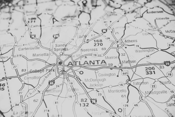 Atlanta Pozadí Mapy Usa — Stock fotografie