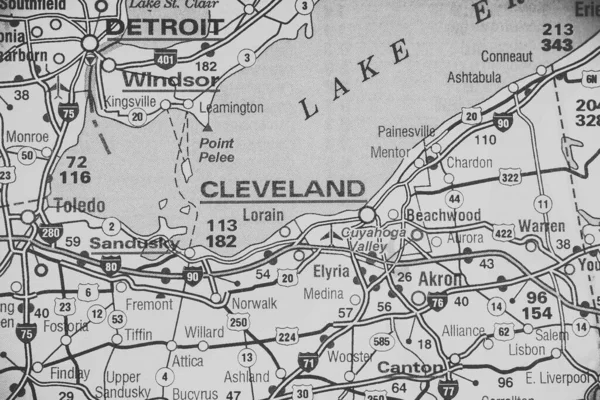 Detroit Mapa —  Fotos de Stock