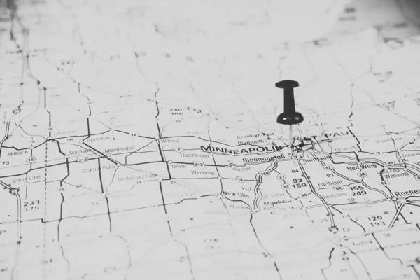 Minneapolis Mapa —  Fotos de Stock