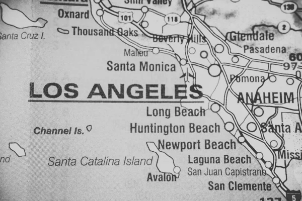 Los Angeles Usa Map — Stock Photo, Image