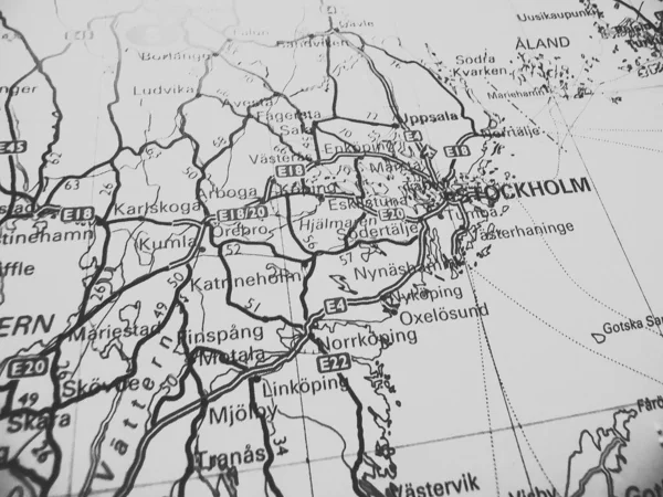 Стокгольм Дорожній Карті Європи — стокове фото