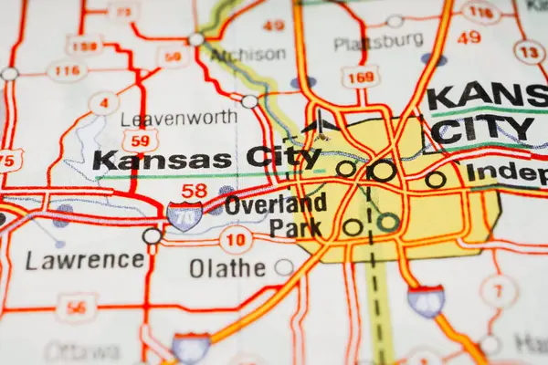 Kansas Ηπα Χάρτη Φόντο — Φωτογραφία Αρχείου