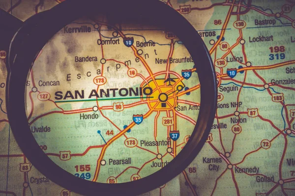 San Antonio Verenigde Staten Kaart Reisachtergrond — Stockfoto
