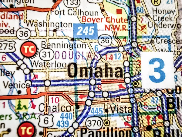 Omaha Usa Map — Stock Photo, Image