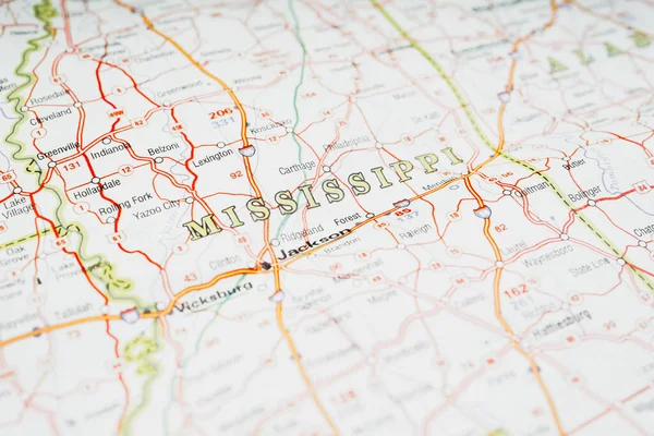 Mississippi Amerikai Egyesült Államok Térkép Háttér — Stock Fotó